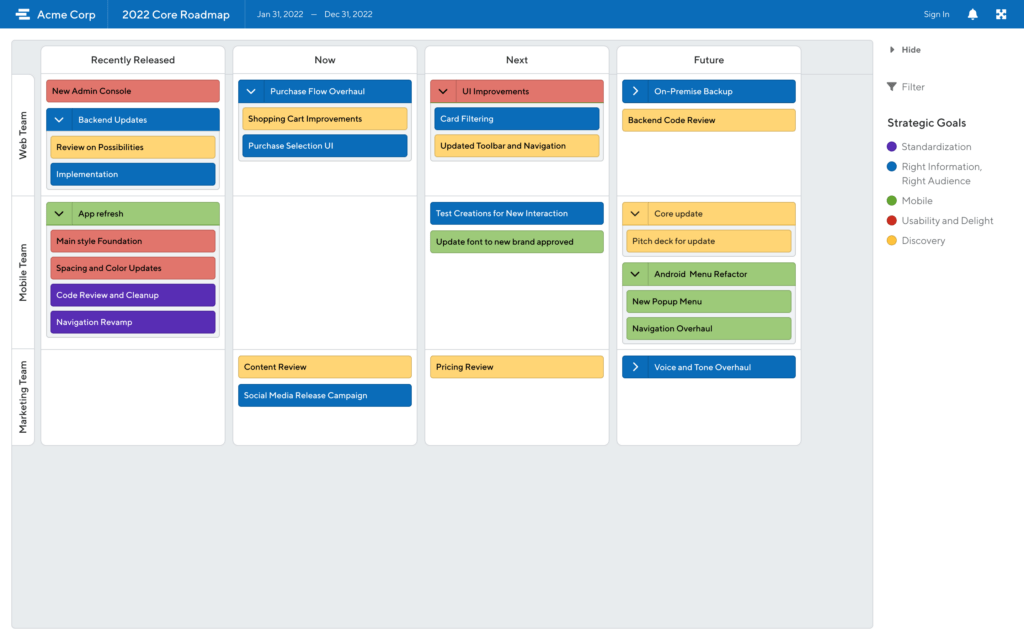 Customer Facing Product Roadmap Examples IMAGESEE