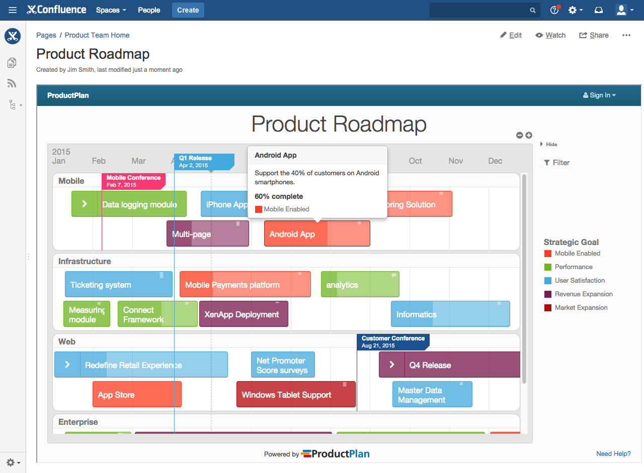 Confluence Roadmap Template